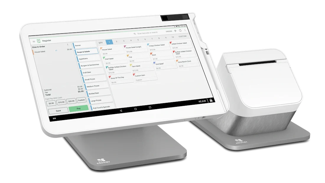 Clover Station Solo device, installed and supported by Merchant Fund Express